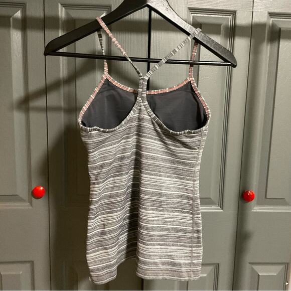 Lululemon Power Y tank Size 4 exercise top workout gray - Picture 9 of 11